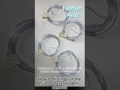 Como identificar o tamanho da cânula de oxigénio nasal?