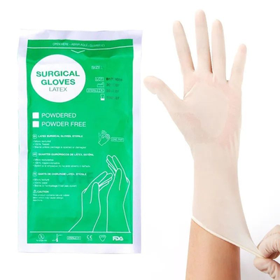 comprar Estéril Química Luvas -médicas Disponível Exame Alimentado Cirúrgico em pó livre Luvas médicas de látex para hospital fabricação em linha