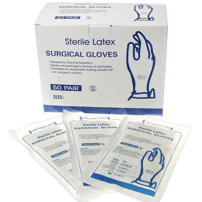 comprar Luvas Descartáveis Luvas Cirúrgicas de Exame 7.5 Luvas de Látex Estéreis Sem Pó de Grau Médico para Proteção Aprimorada fabricação em linha