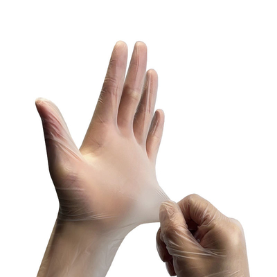 comprar 100 unidades/saco Luvas de proteção descartáveis Exame médico alimentar Vinil Segurança Sem pó PVC transparente fabricação em linha
