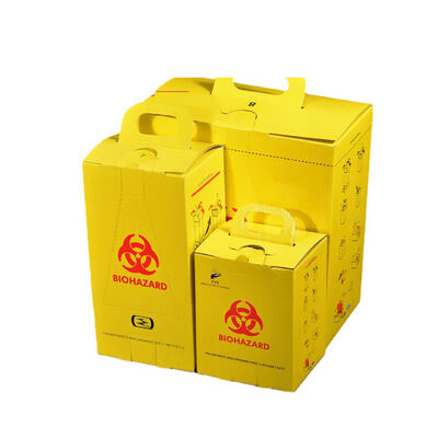 comprar Caixa de papel afiado de kraft ecológica - recipiente de risco biológico resistente a perfurações com certificação ISO/CE fabricação em linha