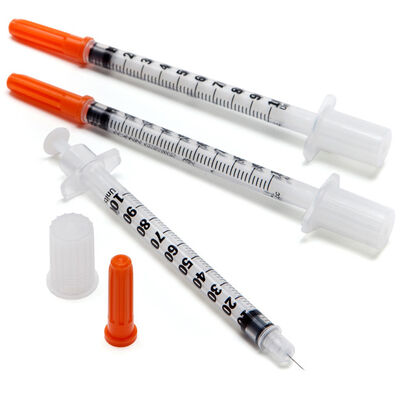 comprar Seringa de insulina de agulha fixa descartável com embalagem estéril e PVC transparente para injecção precisa fabricação em linha