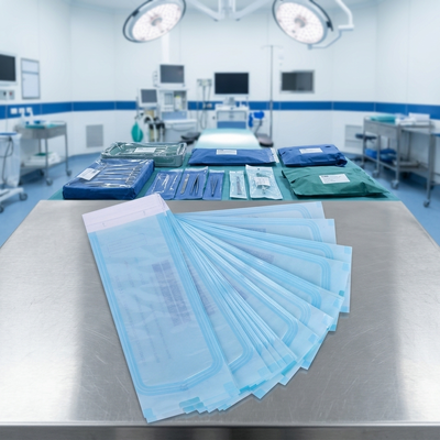 Comprar 90*260mm Rolo de Sacos de Esterilização Autoadesivos para Selagem a Quente para Uso Médico / Odontológico / Beleza PE+Médico fabricação em linha