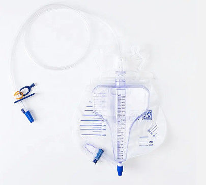 Bom preço Saco de drenagem do medidor de urina com frasco de medição Coleção descartável Material de PVC de grau médico Saco de medidor de urina CE ISO on-line