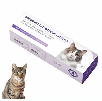 Bom preço Cateter urinário de gato com estilete Veterinário profissional Cateter de retenção de descarga para cuidados com felinos on-line