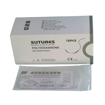 Bom preço Hospital Veterinário de Animais DOP Cromic Catgut Silk Nylon PGA 910 75cm suturas cirúrgicas com agulha estéril Cão gato animal de estimação on-line
