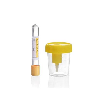 Bom preço Disposable Urine Cup with Needle Vacuum Urine Specimen Collection Cup 60ml 90ml 100ml 120ml with Needle on-line