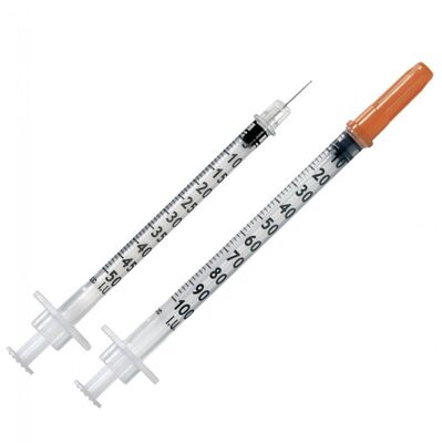 Bom preço Seringa de insulina estéril descartável - Agulha fixa de 1 ml/ 0,5 ml/ 0, 3 ml, material de PVC de alta transparência, certificada CE e ISO on-line