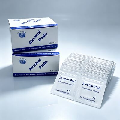 Bom preço Almofada de álcool não tecida estéril preço barato 70% álcool isopropílico almofadas de preparação 60mm almofadas de álcool de grau médico On-line