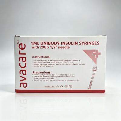 Bom preço Seringa de Insulina AVACARE 0.5cc 1cc Parede Regular com Tampa Laranja Seringas de Insulina Descartáveis On-line