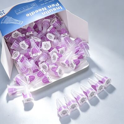 Bom preço Agulhas de caneta de insulina descartáveis roxas de 32G 4mm estéreis CE ISO OEM On-line