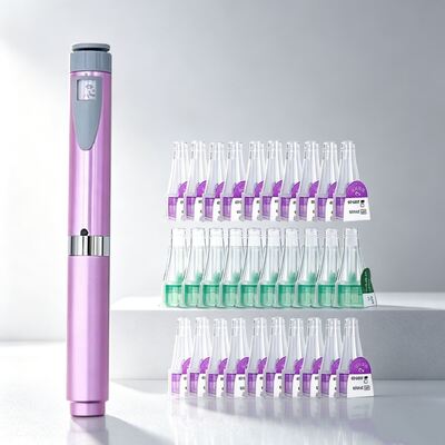 Bom preço 60 unidades de caneta injetora de péptidos reutilizável com design de escala clara e caixa de viagem com 2 cartuchos de 3 ml On-line