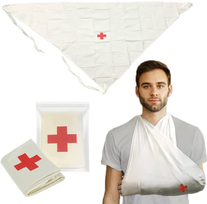 Bom preço Atadura Triangular 100% Algodão Sem Látex, Atadura Médica para Suporte de Fratura e Tala de Braço de Primeiros Socorros On-line