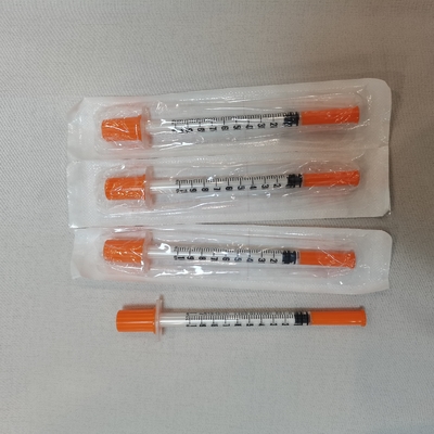 Bom preço seringa da injeção da insulina 1ml com unidades concêntricas da agulha fixa 100 ou 40 unidades on-line